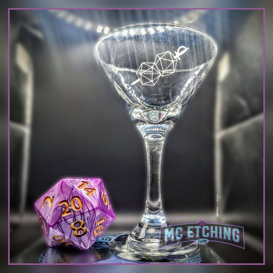 Double D20 Martini Glasses